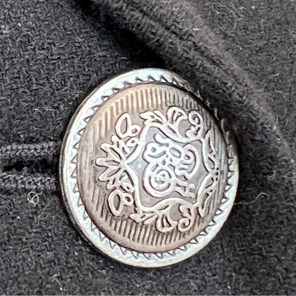 Banana Republic Black Crested Wool Blazer Jacket Womens 8 Preppy Academia - Picture 6 of 15